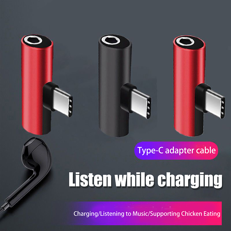 Earphone Splitter Jack - Adaptador metálico USB tipo C a