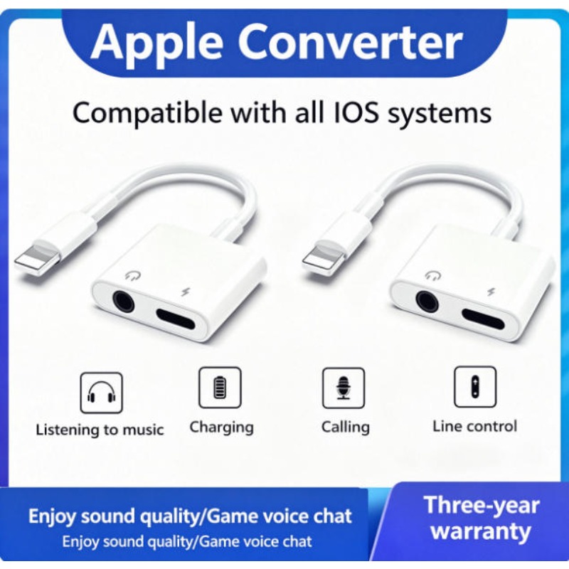 Earphone Splitter Jack - Adaptador de audio para iPhone 14